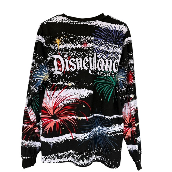 Disney Other - Disney Shirt Mens Medium Black Disneyland Resort Castle Fireworks Disney100 Tee